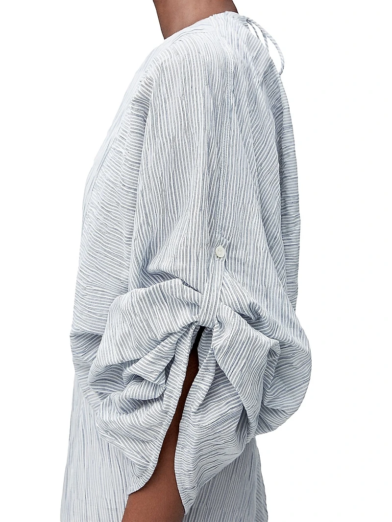 LOEWE x Paula's Ibiza Striped Long-Sleeve Caftan