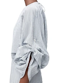 LOEWE x Paula's Ibiza Striped Long-Sleeve Caftan