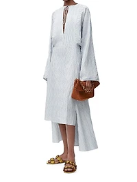 LOEWE x Paula's Ibiza Striped Long-Sleeve Caftan