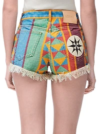 LOEWE x Paula's Ibiza Printed Denim Shorts