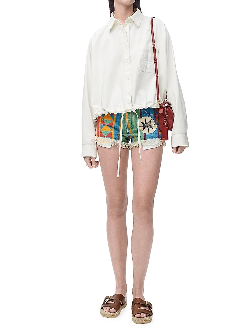 LOEWE x Paula's Ibiza Printed Denim Shorts
