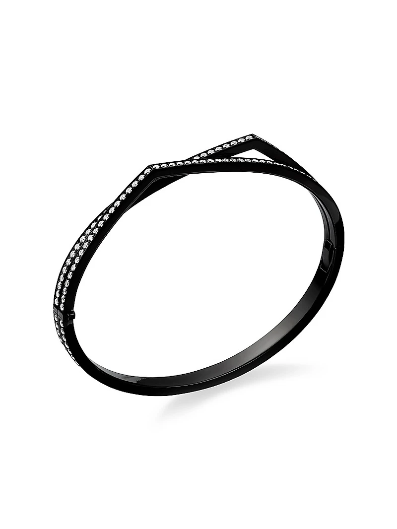 Antifer 18K Black Gold & 2.15 TCW Diamond Double-Row Bangle