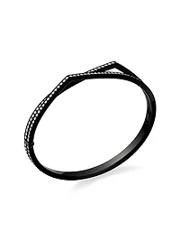 Antifer 18K Black Gold & 2.15 TCW Diamond Double-Row Bangle