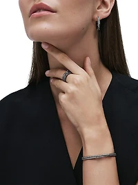 Antifer 18K Black Gold & 2.15 TCW Diamond Double-Row Bangle