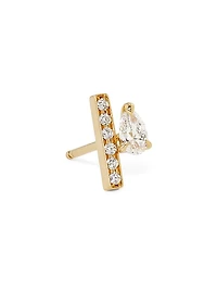 Serti Sur Vide 18K Rose Gold & 0.32 TCW Diamond Single Stud Earring