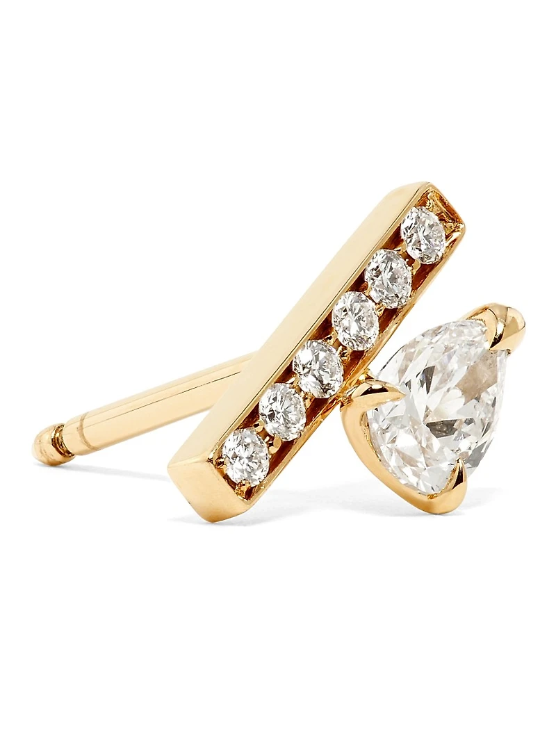 Serti Sur Vide 18K Rose Gold & 0.32 TCW Diamond Single Stud Earring
