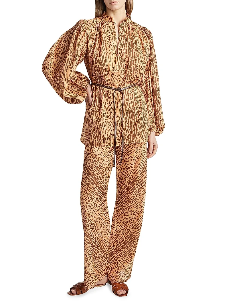 Cascadian Printed Long-Sleeve Top