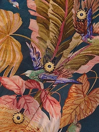 Ascension Leaf Print Silk Relaxed Shirt