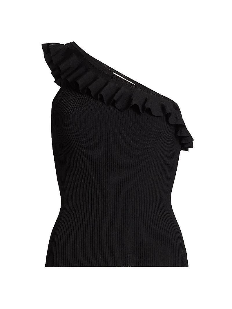 Rhiannon Ruffled Asymmetric Tank