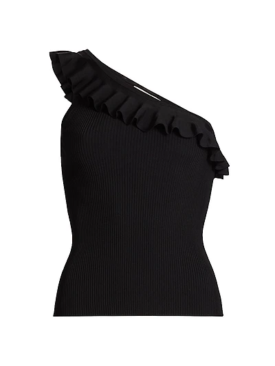 Rhiannon Ruffled Asymmetric Tank