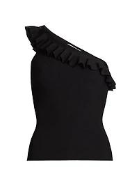 Rhiannon Ruffled Asymmetric Tank