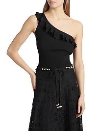 Rhiannon Ruffled Asymmetric Tank