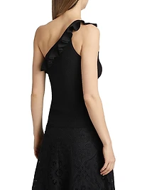 Rhiannon Ruffled Asymmetric Tank