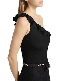 Rhiannon Ruffled Asymmetric Tank