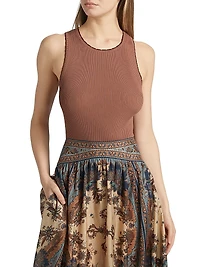 Lucky Scalloped Racer Tank