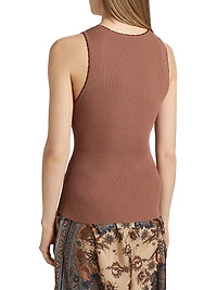 Lucky Scalloped Racer Tank