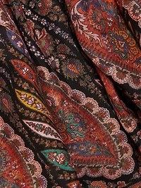 Rhiannon Ruffled Paisley Silk Maxi Dress