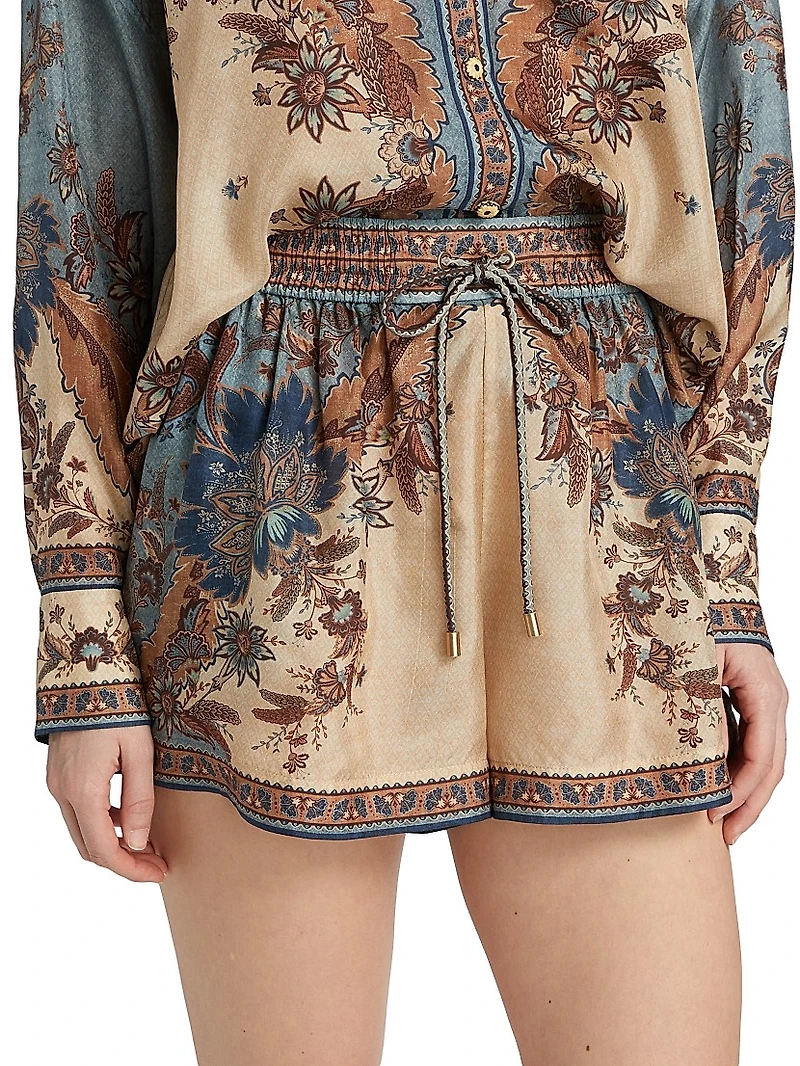 Ascension Printed Silk Relaxed Shorts