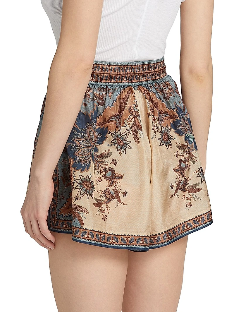 Ascension Printed Silk Relaxed Shorts