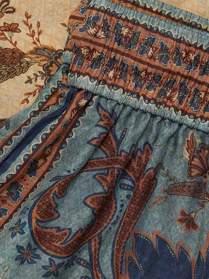 Ascension Printed Silk Relaxed Shorts