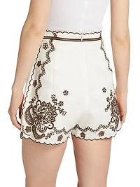 Ascension Embroidered Linen Shorts