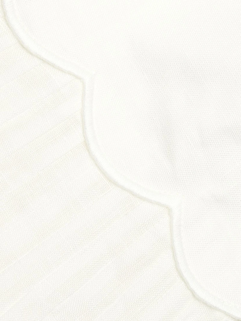 Rhiannon Scallop Linen Voile Midi-Dress