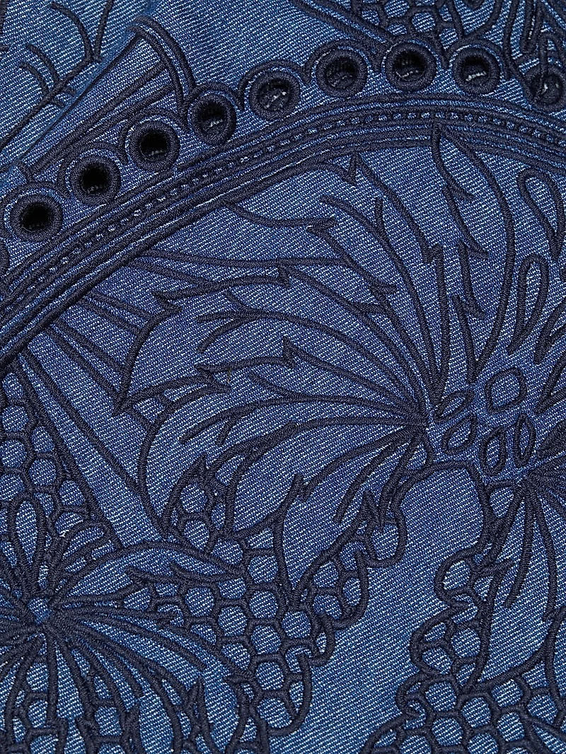 Coco Embroidered Cotton Flared Pants