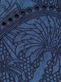 Coco Embroidered Cotton Flared Pants