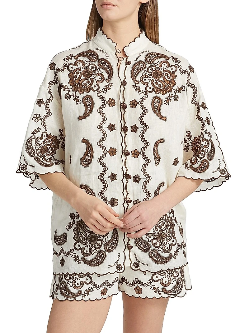 Ascension Embroidered Linen Shirt
