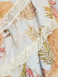 Ascension Lace-Trimmed Printed Cotton Midi Dress