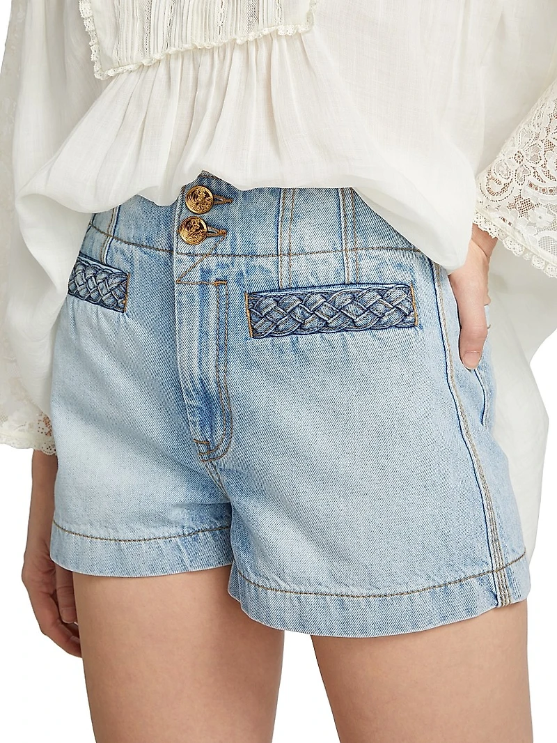 Lucky Washed Denim Shorts