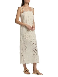 Rhiannon Embroidered Cotton Midi-Dress