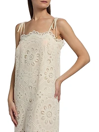 Rhiannon Embroidered Cotton Midi-Dress