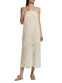 Rhiannon Embroidered Cotton Midi-Dress
