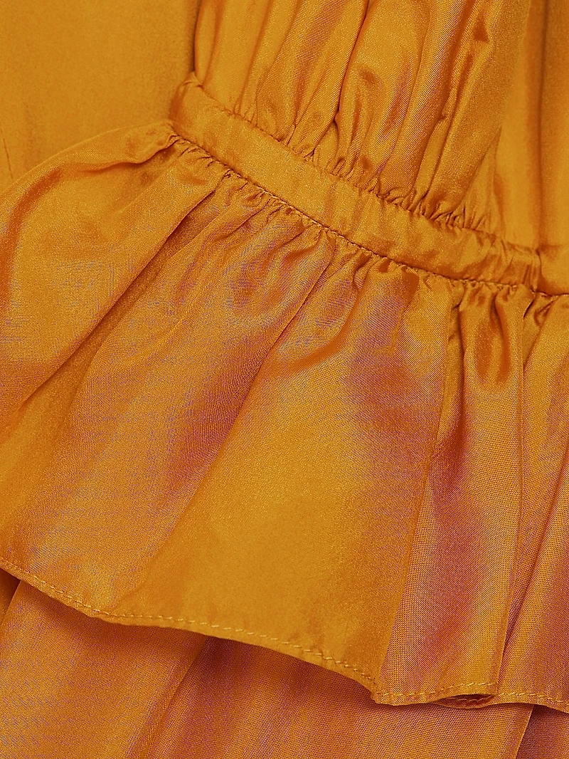 Rhiannon Ruffled Silk Maxi Dress