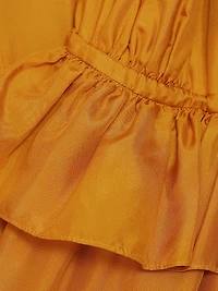Rhiannon Ruffled Silk Maxi Dress