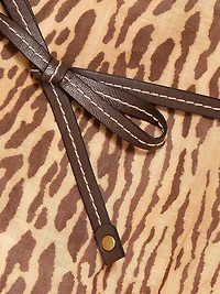 Cascadian Leopard Linen Tunic Dress