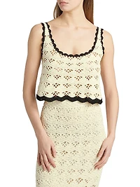 Rhiannon Scallop-Trimmed Crochet Tank
