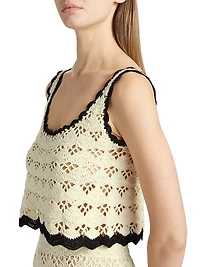 Rhiannon Scallop-Trimmed Crochet Tank