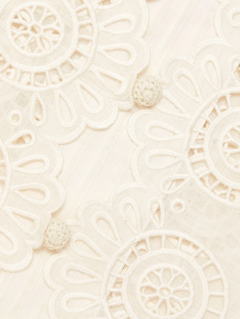 Lucky Embroidered Cotton Blouse