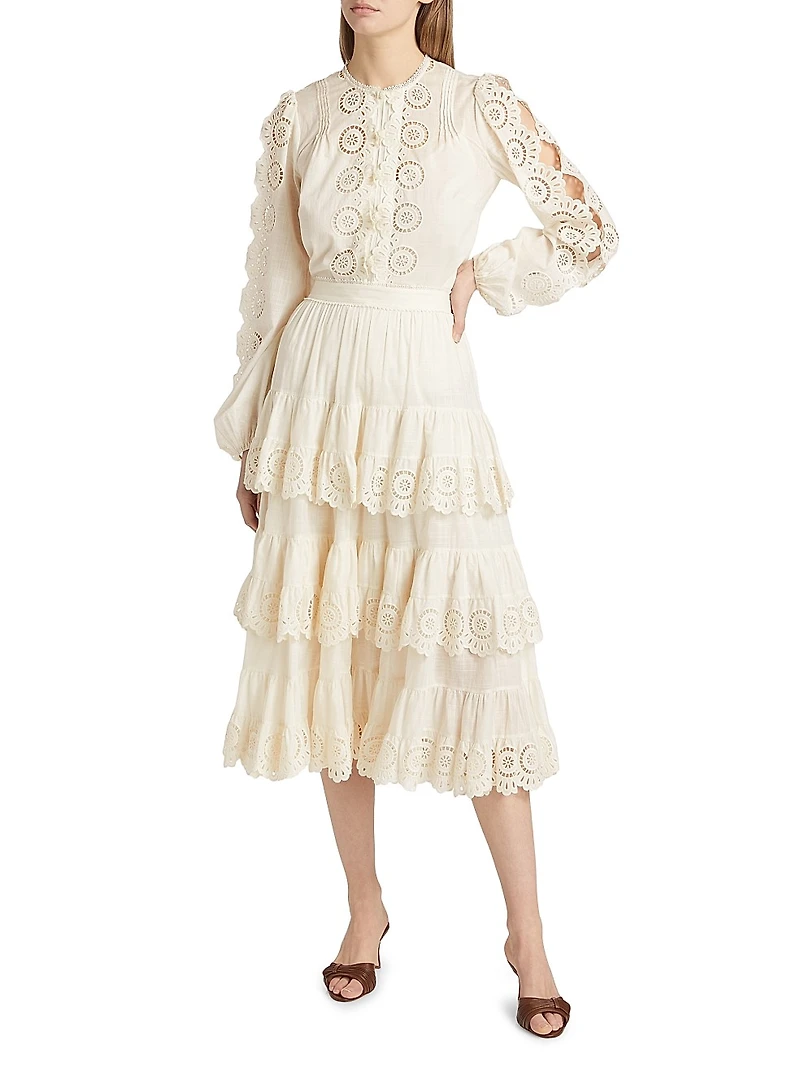 Lucky Embroidered Cotton Blouse