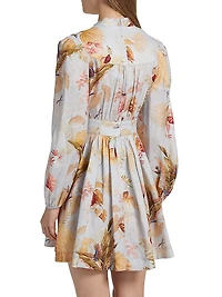 Ascension Plunge Linen Minidress