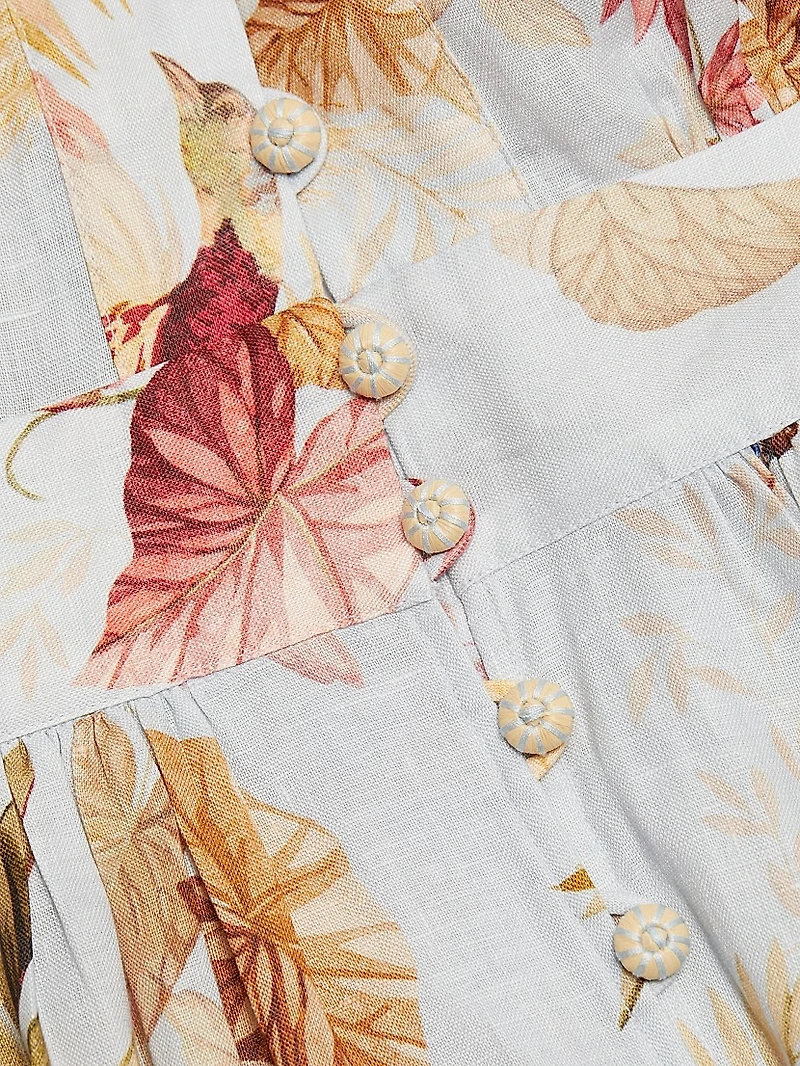 Ascension Plunge Linen Minidress