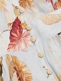 Ascension Plunge Linen Minidress