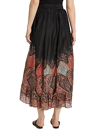 Rhiannon Ruffled Printed Maxi Skirt