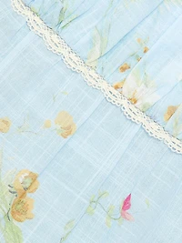 Lucky Picnic Floral Linen Maxi Dress