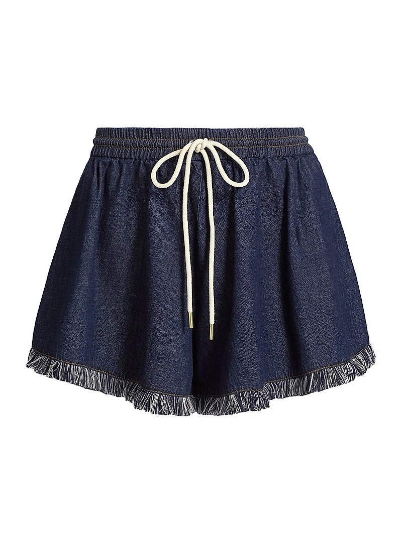 Rhiannon Fringed Denim Shorts