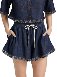 Rhiannon Fringed Denim Shorts