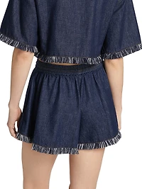Rhiannon Fringed Denim Shorts