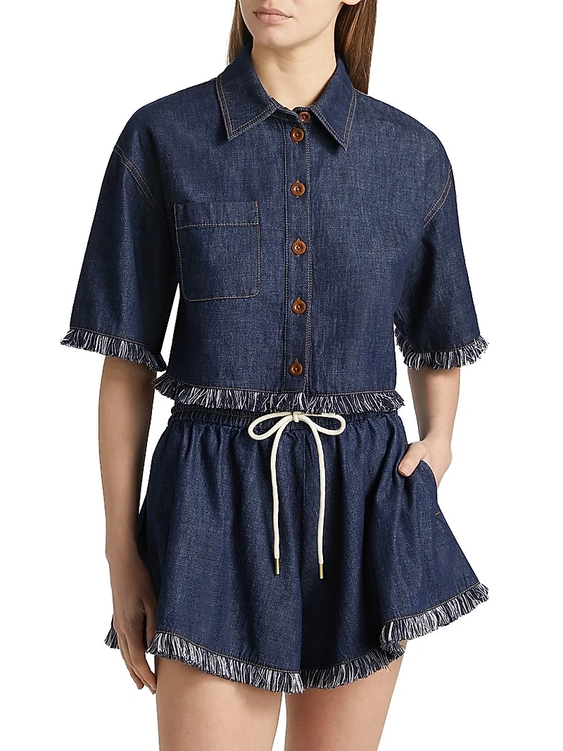 Rhiannon Fringe Denim Shirt